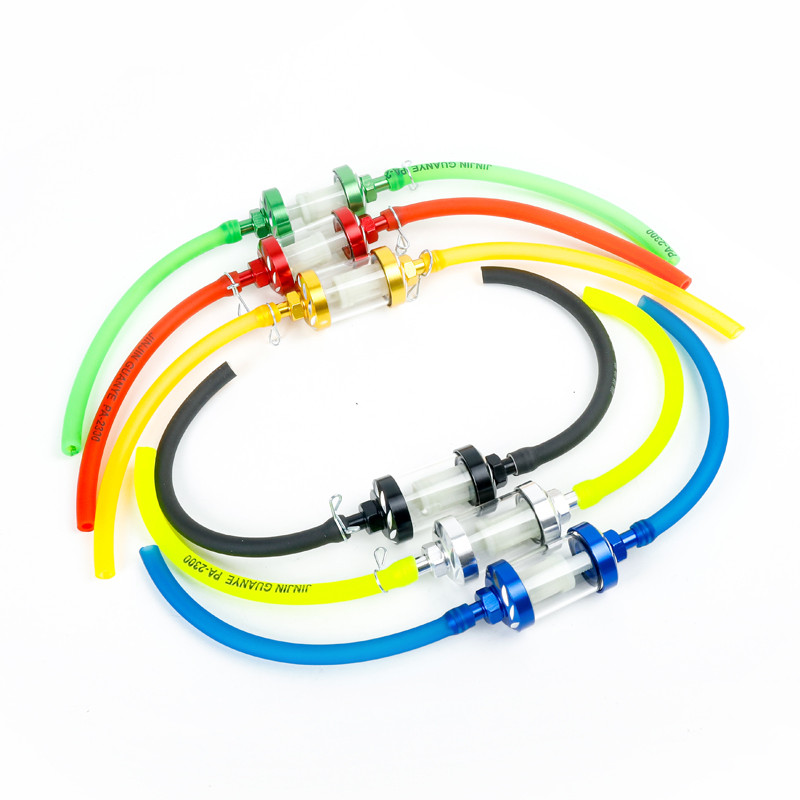 8 mm CNC aluminijska legura Staklo Motocikl Plin Gorivo Benzin Filter ulja Moto dodaci za ATV Dirt Pit Bike Motocross