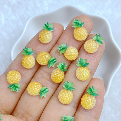 50 vnt. Nauji Mini puikūs vaisiniai ananasai, nagų krištoliniai akmenukai, brangakmeniai Blizgučiai nagų dailės papuošalai Manikiūras Nagų dekoravimo aksesuaras