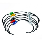 6 spalvų 8 mm motociklo degalų filtras automobilių benzino dyzelinas, skirtas motociklų duobėms, purvo dviračių motoroleriams, chromo aliuminio degalų filtrams