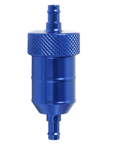 6 spalvų 8 mm motociklo degalų filtras automobilių benzino dyzelinas, skirtas motociklų duobėms, purvo dviračių motoroleriams, chromo aliuminio degalų filtrams