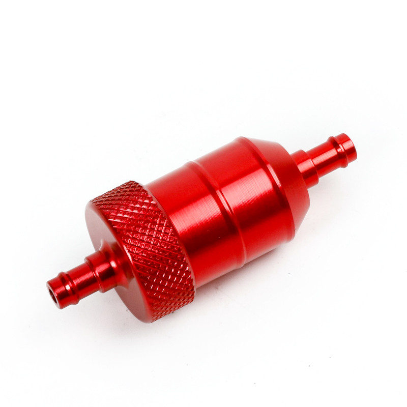 6 spalvų 8 mm motociklo degalų filtras automobilių benzino dyzelinas, skirtas motociklų duobėms, purvo dviračių motoroleriams, chromo aliuminio degalų filtrams