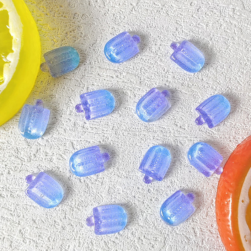 30 bucăți de vară Popsicle Nail Art Charms 3D Acrilic Glitter Gradient Înghețată Nail Art Decoratiuni Accesorii drăguțe pentru manichiură DIY