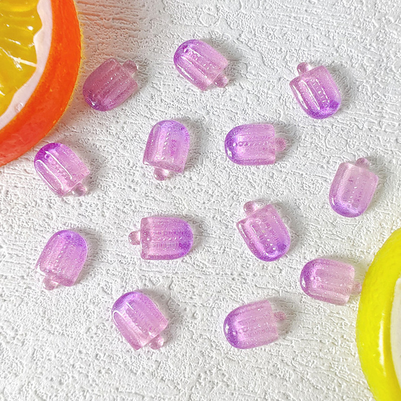 30 bucăți de vară Popsicle Nail Art Charms 3D Acrilic Glitter Gradient Înghețată Nail Art Decoratiuni Accesorii drăguțe pentru manichiură DIY