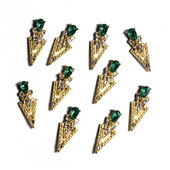 10 τεμ. K Gold Luxury AB διαμαντένιο τρίγωνο 3D Διακοσμήσεις νυχιών Νύχια στρας Gem Nail Supplies Charms Stone 2022