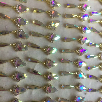 10 τεμ. K Gold Luxury AB διαμαντένιο τρίγωνο 3D Διακοσμήσεις νυχιών Νύχια στρας Gem Nail Supplies Charms Stone 2022