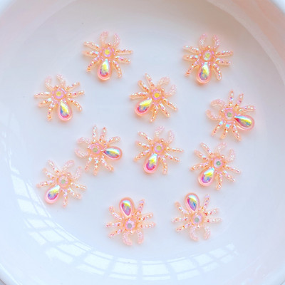 3D Charms Animaciniai vorai Nagų Kalnų krištolas Brangakmeniai Blizgučiai 50vnt Dervos Nagų dailės Papuošalai Manikiūras Nagų dekoravimo Priedai