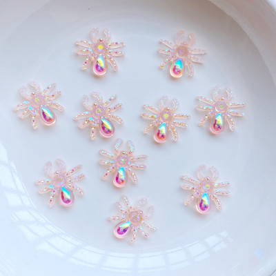 3D Charms Animaciniai vorai Nagų Kalnų krištolas Brangakmeniai Blizgučiai 50vnt Dervos Nagų dailės Papuošalai Manikiūras Nagų dekoravimo Priedai