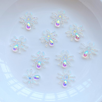 3D Charms Animaciniai vorai Nagų Kalnų krištolas Brangakmeniai Blizgučiai 50vnt Dervos Nagų dailės Papuošalai Manikiūras Nagų dekoravimo Priedai