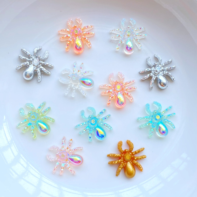 3D Charms Animaciniai vorai Nagų Kalnų krištolas Brangakmeniai Blizgučiai 50vnt Dervos Nagų dailės Papuošalai Manikiūras Nagų dekoravimo Priedai