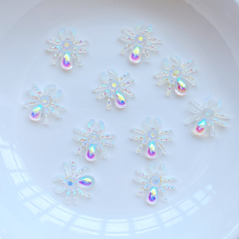 3D Charms Animaciniai vorai Nagų Kalnų krištolas Brangakmeniai Blizgučiai 50vnt Dervos Nagų dailės Papuošalai Manikiūras Nagų dekoravimo Priedai