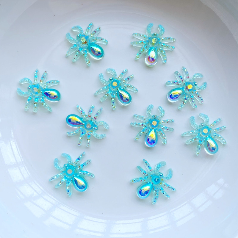 3D Charms Animaciniai vorai Nagų Kalnų krištolas Brangakmeniai Blizgučiai 50vnt Dervos Nagų dailės Papuošalai Manikiūras Nagų dekoravimo Priedai