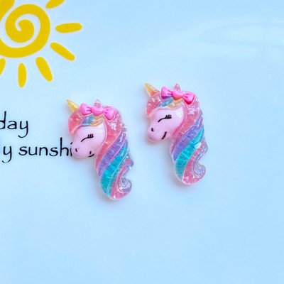 10tk Kawaii Cartoon Unicorn, Seahorse Nail Rhinestones Kalliskivid Glitter Nail Art Ehted Maniküür Küünte kaunistamiseks Aksessuaarid