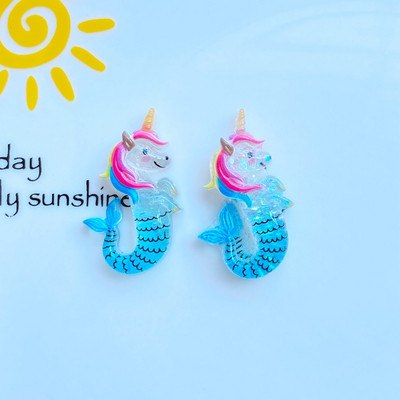 10tk Kawaii Cartoon Unicorn, Seahorse Nail Rhinestones Kalliskivid Glitter Nail Art Ehted Maniküür Küünte kaunistamiseks Aksessuaarid