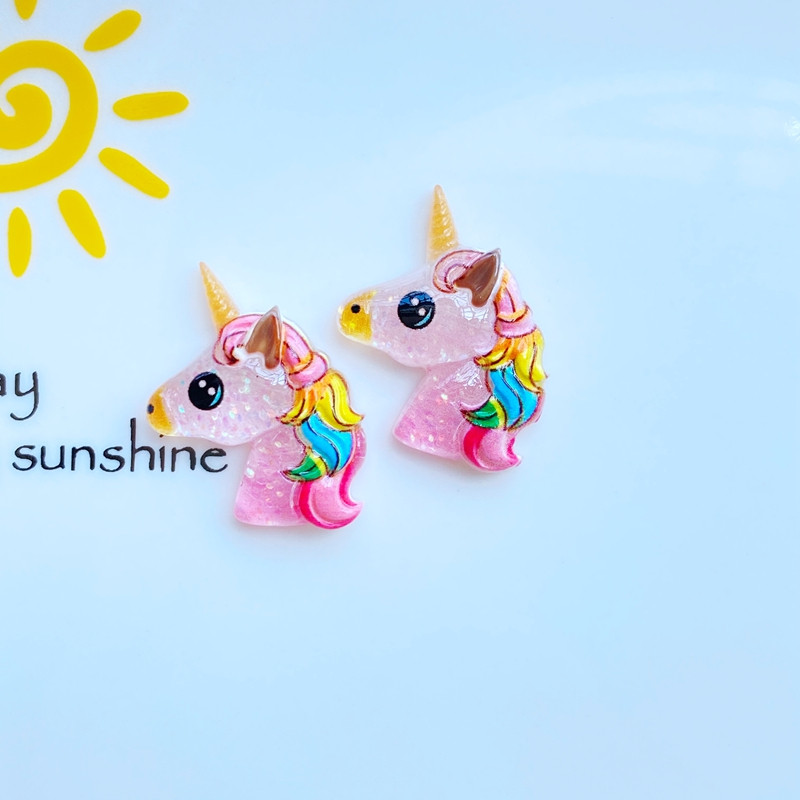 10vnt Kawaii Cartoon Unicorn, Seahorse Nagų Kalnų krištolas Brangakmeniai Blizgučiai Nagų dailės Papuošalai Manikiūras Nagų dekoravimo Priedai