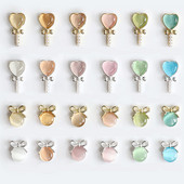 10 tk Cat's Eye Bow küünekunsti amuletid 3D sulamist kullast/hõbedast kassisilmakivist pulgakomm Garland küünekunsti kaunistus DIY küünte tarvikud