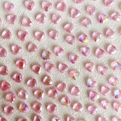 100 vnt mišrios spalvos dervos nagų žavesys 3D Aurora Flowers Rose Flora Heart apvalių nagų dekoravimas „pasidaryk pats“ nagų reikmenys profesionalams