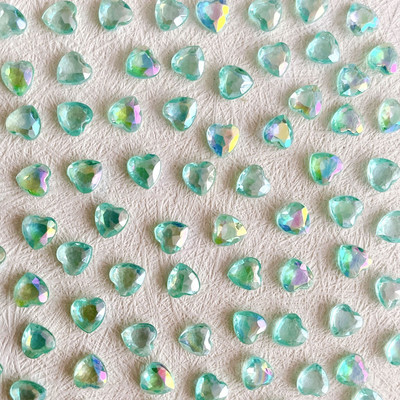 100 vnt mišrios spalvos dervos nagų žavesys 3D Aurora Flowers Rose Flora Heart apvalių nagų dekoravimas „pasidaryk pats“ nagų reikmenys profesionalams