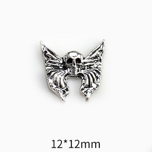 50 vnt. Japonijos Korėjos 3D nagų dailės žavesiai retro tamsaus kryžiaus angelas mišrių stilių nagų dailės puošyba, lydinys „pasidaryk pats“ manikiūro priedai