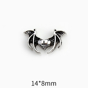 50 vnt. Japonijos Korėjos 3D nagų dailės žavesiai retro tamsaus kryžiaus angelas mišrių stilių nagų dailės puošyba, lydinys „pasidaryk pats“ manikiūro priedai