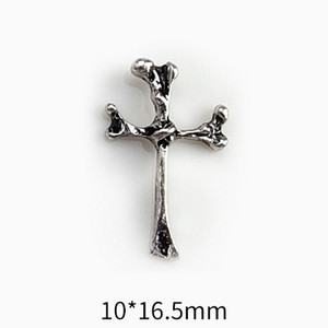 50 vnt. Japonijos Korėjos 3D nagų dailės žavesiai retro tamsaus kryžiaus angelas mišrių stilių nagų dailės puošyba, lydinys „pasidaryk pats“ manikiūro priedai