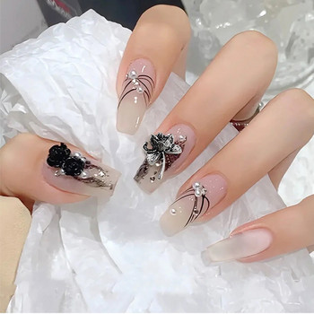 50 τμχ Ιαπωνική Κορέα 3D Nail Art Charms Retro Dark Cross Angel Mixed Styles Nail Art Decoration Alloy Αξεσουάρ μανικιούρ DIY