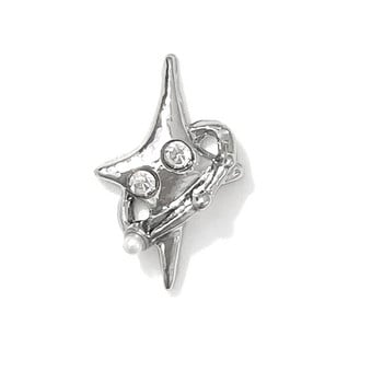 20 τμχ Pentagram Star Nail Art Charms 3D Alloy Shiny Planet Cross With Diamond Nail Rhinestones Glitter DIY αξεσουάρ μανικιούρ