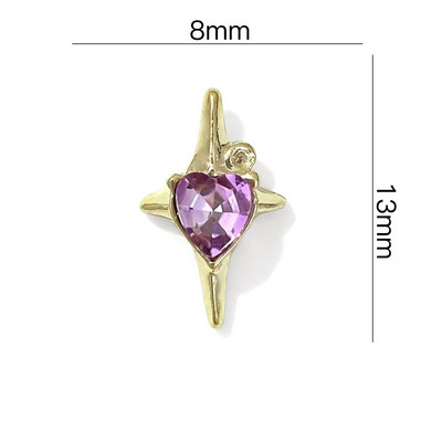 20 tk Pentagram Star Nail Art Charms 3D sulamist läikiv Planet Cross teemantküünte kividega Glitter DIY maniküüri tarvikud