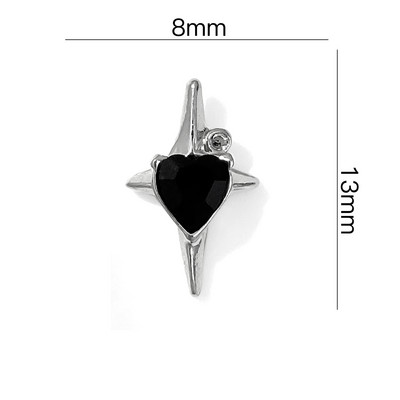20 tk Pentagram Star Nail Art Charms 3D sulamist läikiv Planet Cross teemantküünte kividega Glitter DIY maniküüri tarvikud