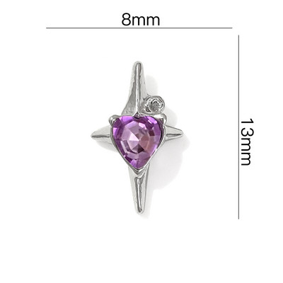 20 tk Pentagram Star Nail Art Charms 3D sulamist läikiv Planet Cross teemantküünte kividega Glitter DIY maniküüri tarvikud