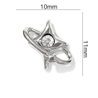 20 tk Pentagram Star Nail Art Charms 3D sulamist läikiv Planet Cross teemantküünte kividega Glitter DIY maniküüri tarvikud
