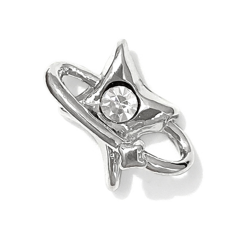 20vnt Pentagram Star Nail Art Charms 3D lydinio blizgus planetinis kryžius su deimantiniais nagų krištolais Blizgučiais pasidaryk pats manikiūro aksesuarai