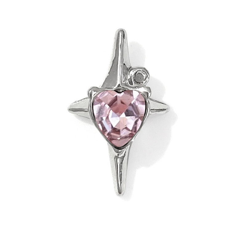 20vnt Pentagram Star Nail Art Charms 3D lydinio blizgus planetinis kryžius su deimantiniais nagų krištolais Blizgučiais pasidaryk pats manikiūro aksesuarai