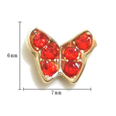 20 vnt Mini Diamond Butterfly Nail Art Charm 3D Pink White Deimantinio lydinio Butterfly Edge Nagų dekoravimo Kawaii Nagų Priedai