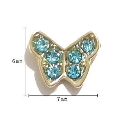 20 vnt Mini Diamond Butterfly Nail Art Charm 3D Pink White Deimantinio lydinio Butterfly Edge Nagų dekoravimo Kawaii Nagų Priedai