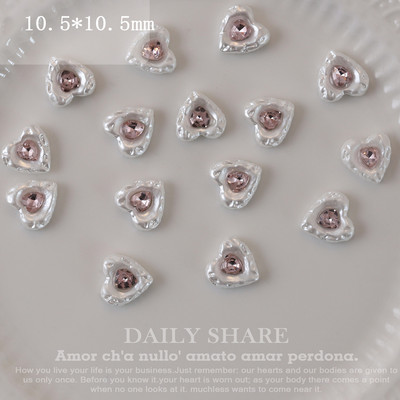 20 vnt. Baroko perlų nagų dailės žavesiai, 3D derva, meilė, žvaigždės formos deimantiniai papuošalai, nagų krištolas, prispaudimas prie nagų, dalys, priedai