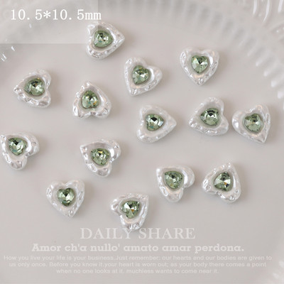 20 vnt. Baroko perlų nagų dailės žavesiai, 3D derva, meilė, žvaigždės formos deimantiniai papuošalai, nagų krištolas, prispaudimas prie nagų, dalys, priedai