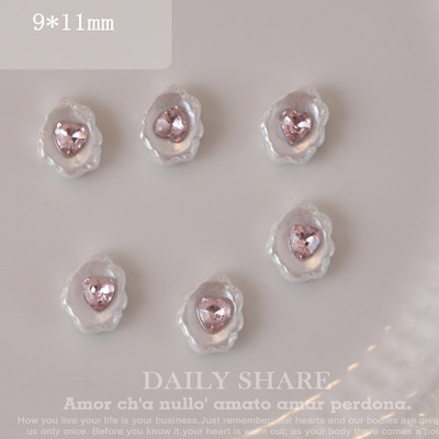 20 vnt. Baroko perlų nagų dailės žavesiai, 3D derva, meilė, žvaigždės formos deimantiniai papuošalai, nagų krištolas, prispaudimas prie nagų, dalys, priedai