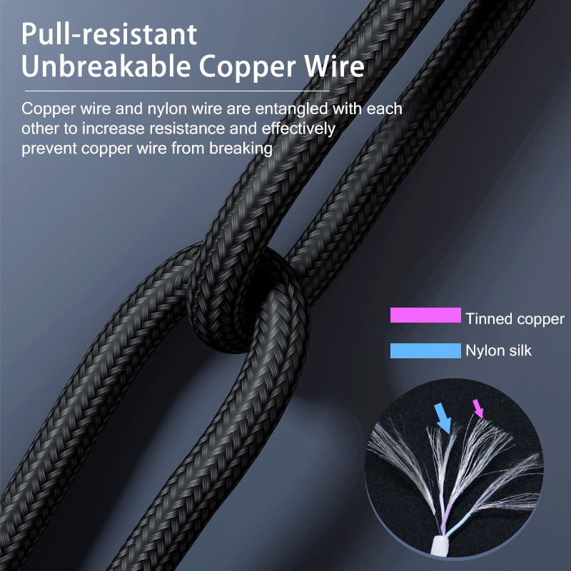 Cablu USB 3 în 1 tip C la USB C Cablu de încărcare pentru telefon Micro USB Cablu de încărcare PD pentru Iphone 12 Cablu de nailon Accesorii pentru telefonul mobil