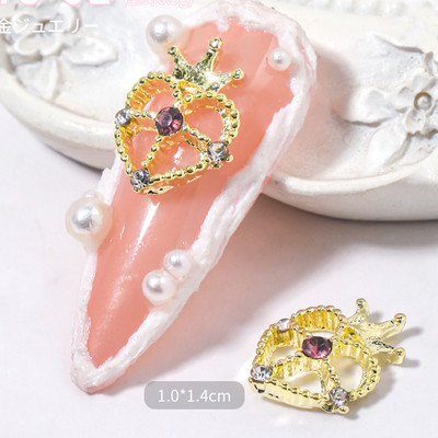 20 de bucăți din aliaj de inimă pentru arta unghiilor farmece 3D din Coreea de metal Sailor Moon coroana dragoste piese de unghii decorațiuni pentru salon de manichiură