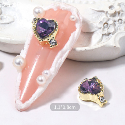 20 de bucăți din aliaj de inimă pentru arta unghiilor farmece 3D din Coreea de metal Sailor Moon coroana dragoste piese de unghii decorațiuni pentru salon de manichiură