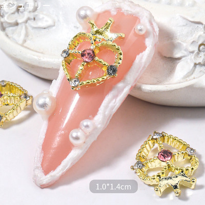 20 de bucăți din aliaj de inimă pentru arta unghiilor farmece 3D din Coreea de metal Sailor Moon coroana dragoste piese de unghii decorațiuni pentru salon de manichiură