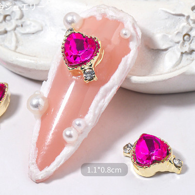 20 de bucăți din aliaj de inimă pentru arta unghiilor farmece 3D din Coreea de metal Sailor Moon coroana dragoste piese de unghii decorațiuni pentru salon de manichiură