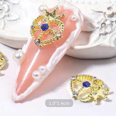 20 de bucăți din aliaj de inimă pentru arta unghiilor farmece 3D din Coreea de metal Sailor Moon coroana dragoste piese de unghii decorațiuni pentru salon de manichiură