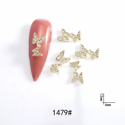 20db ötvözött szalag masni köröm dekoráció 3D arany/ezüst szépség ötvözet masni design körömékszer barkácsolás divat manikűr kiegészítők