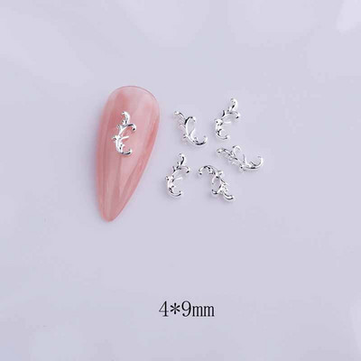 20db ötvözött szalag masni köröm dekoráció 3D arany/ezüst szépség ötvözet masni design körömékszer barkácsolás divat manikűr kiegészítők