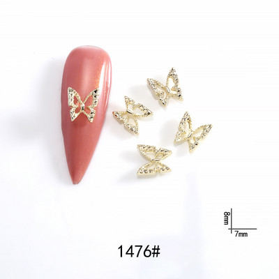 20db ötvözött szalag masni köröm dekoráció 3D arany/ezüst szépség ötvözet masni design körömékszer barkácsolás divat manikűr kiegészítők