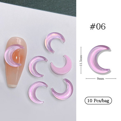 Crystal Blue AB Nail Aurora Rhinestones Segakujuline 3D Küünte Dekoratsioon Liblikas Star Süda Romb Flatback Stones Gem Maniküür