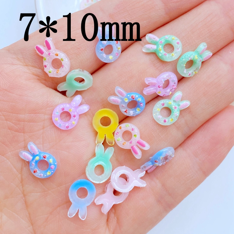 50 buc 3D decorare unghii sclipici cristal rasina desene animate iepure gogoasa nail art strasuri femei bricolaj accesorii manichiura