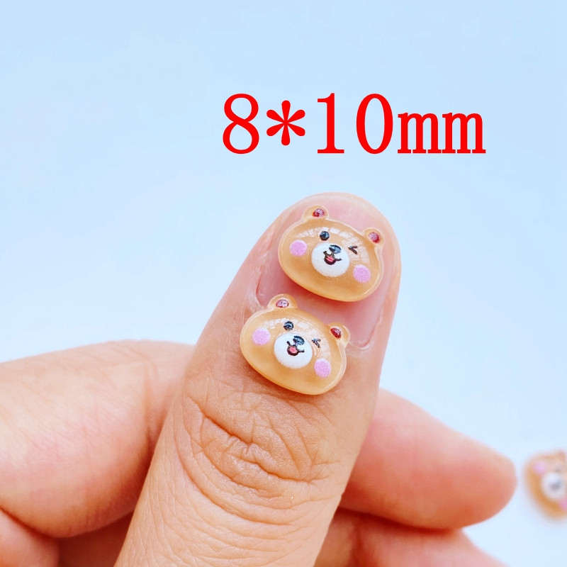 50vnt 3D Charms Kawaii Cartoon Bear Nagų Kalnų krištolas Brangakmeniai Blizgučiai Akrilo Nagų Dailė Papuošalai Manikiūras Nagų dekoravimo Priedai