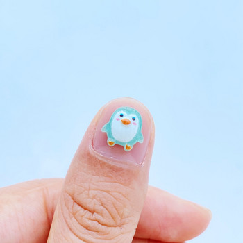 50 бр. Талисмани Kawaii Cartoon Penguin Nail Rhinestones Gems Glitter Акрил Nail Art Бижута Маникюр Аксесоари за декорация на нокти